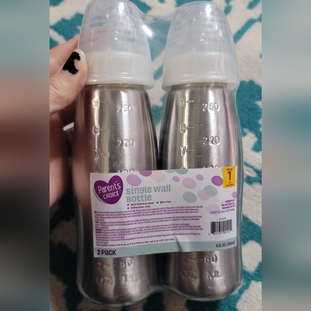 Stainless steel baby bottles